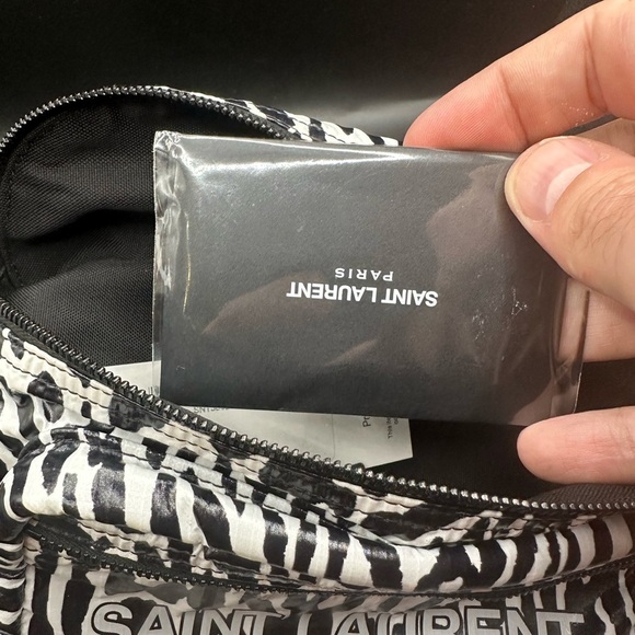 Saint Laurent Zebra Print Vinyl Bag RARE NWT - Picture 5 of 7